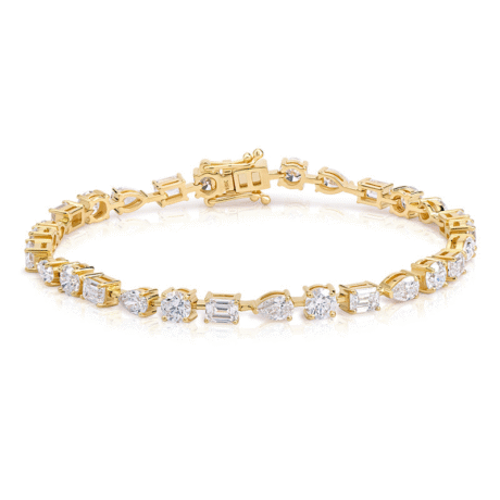 Multi Shape Lab Grown Diamond Classic Tennis Bracelet