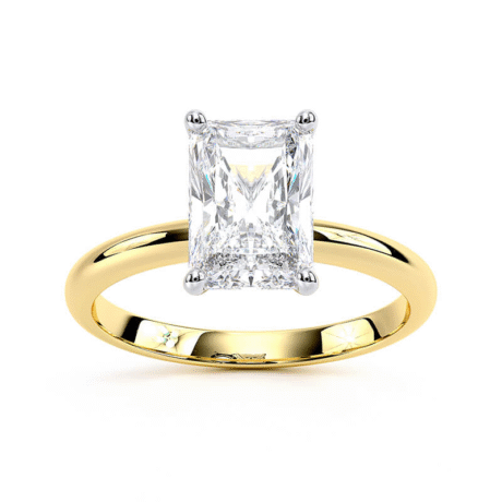 Radiant Shape Lab Grown Diamond Solitaire Ring