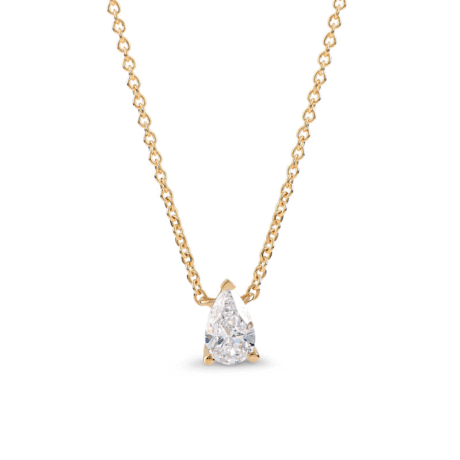 Pear Lab Grown Solitaire Diamond pendent