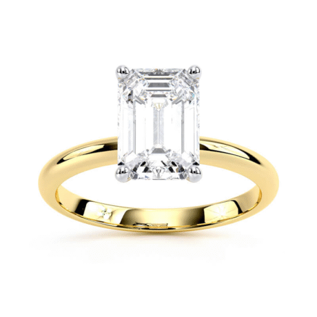 Emerald Cut Lab Grown Diamond Solitaire Ring