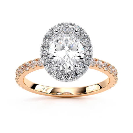 Oval Lab Grown Diamond Lux Halo Ring