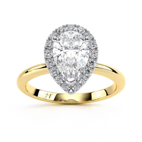Pear Lab Grown Diamond Lux Halo Ring
