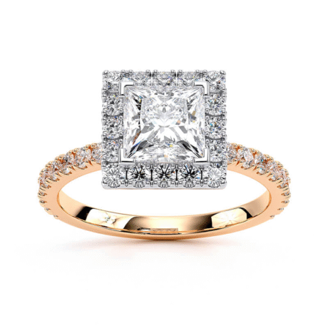 Princess Lab Grown Diamond Lux Halo Ring