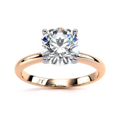 Round Cut Lab Grown Diamond Solitaire Ring