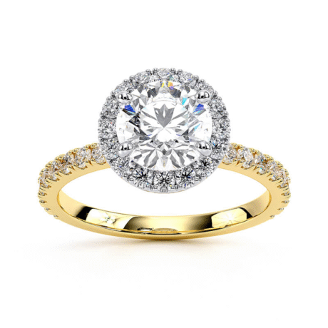 Round Lab Grown Diamond Lux Halo Ring