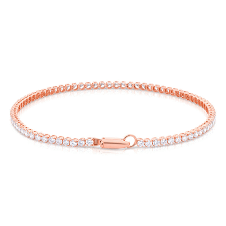 Round Cut Lab Grown Diamond Tennis Bracelet